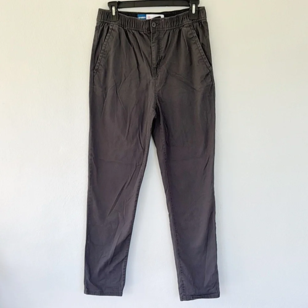 Old Navy boy’s dark gray taper built-in flex cotton chino pants size XXL